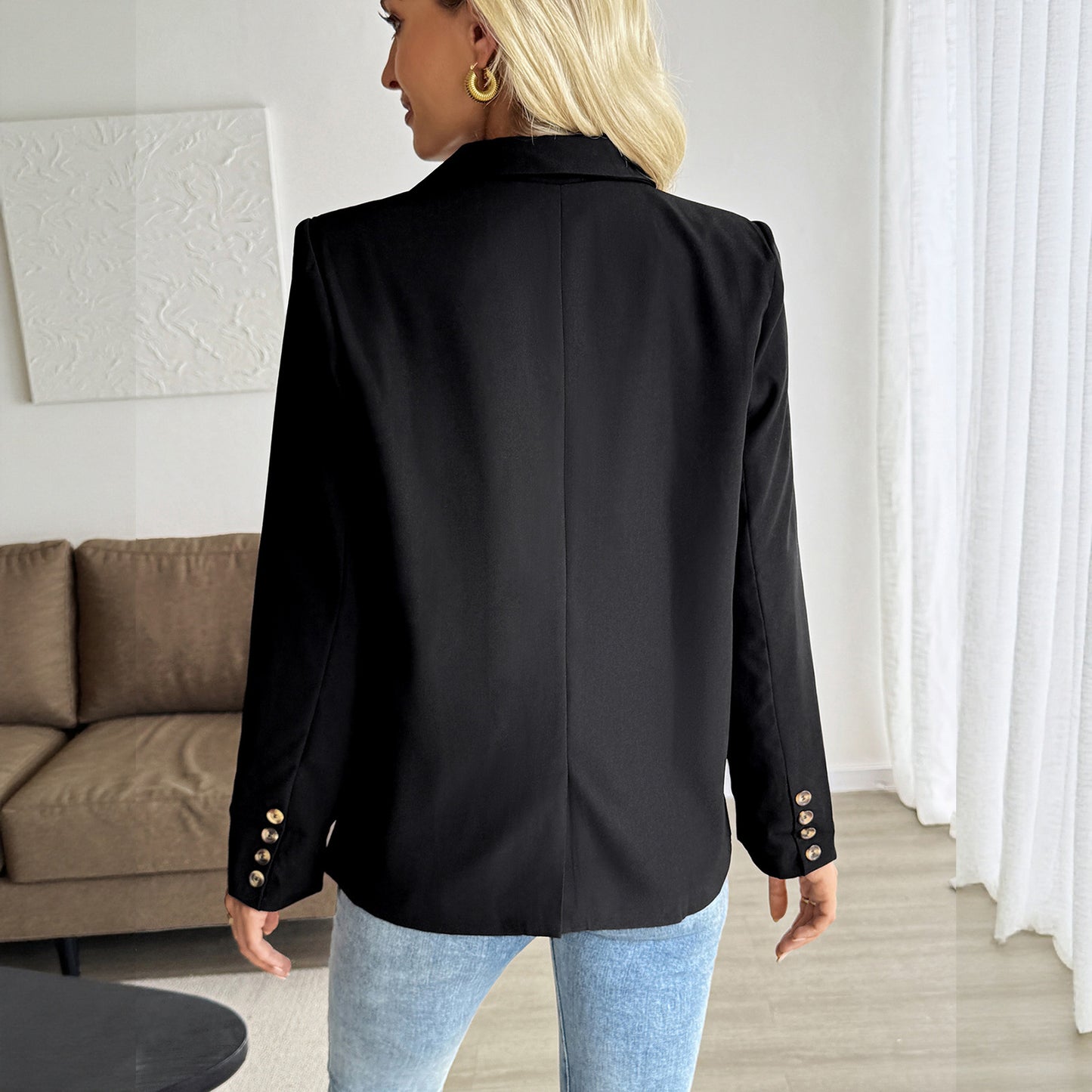 Women's Solid Color Fashion Concise Leisure Commute Suit Jacket - D&A