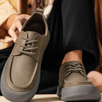 British Retro Brown Big Toe Casual Leather Shoes - D&A