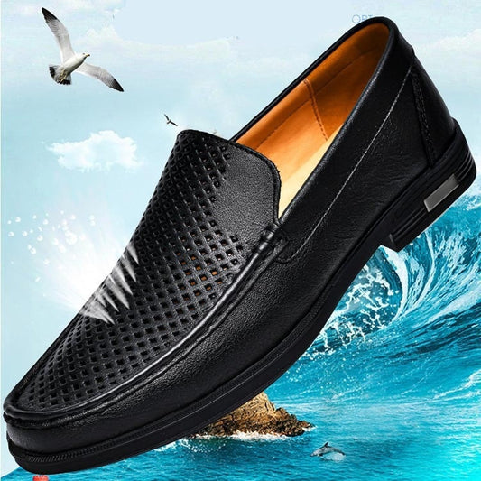 Breathable One Foot Leather Shoes With Leather Covers - D&A