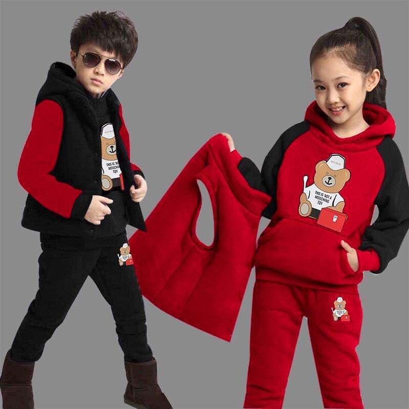 Boys Clothes Sport Suit Casual Boys Clothing 3ps Sets Red - D&A