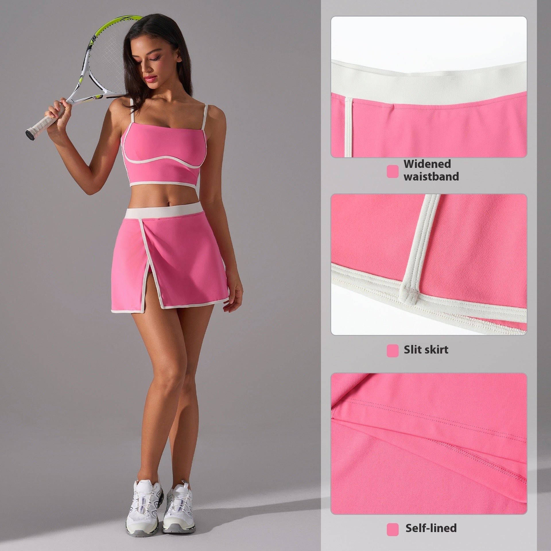 Outdoor Fitness Split A- Line Sports Skirt - D&A