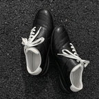 Oblique Lace-up Flat Retro Sports Casual Shoes - D&A