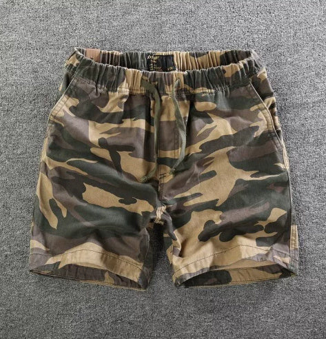 Men's Trendy Cotton Loose Shorts All-matching Outer Wear Yellow camouflage A - D&A