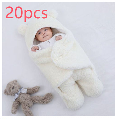 Baby Quilted Sleeping Bag Wrapper White 20pcs - D&A