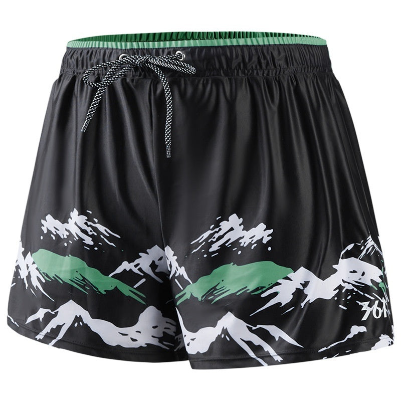 Men's Water-absorbing Quick-drying Simple Printed Swimming Trunks - D&A