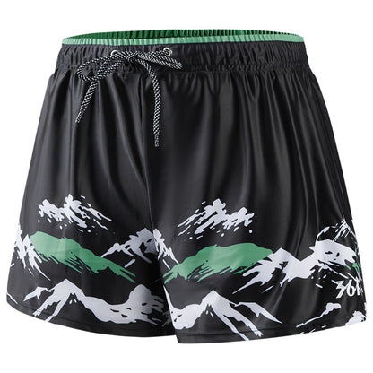 Men's Water-absorbing Quick-drying Simple Printed Swimming Trunks - D&A