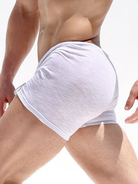 Men's Fitness Tight Lace-up Striped Shorts - D&A