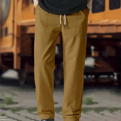 New Spring And Autumn Men's Comfortable Trousers Brown - D&A