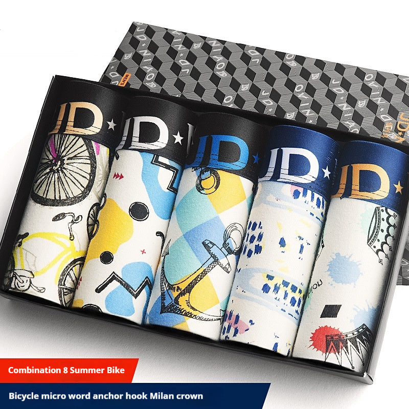 Men's Cotton Printed Breathable Boxers 18 Combination Eight - D&A