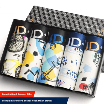 Men's Cotton Printed Breathable Boxers 18 Combination Eight - D&A