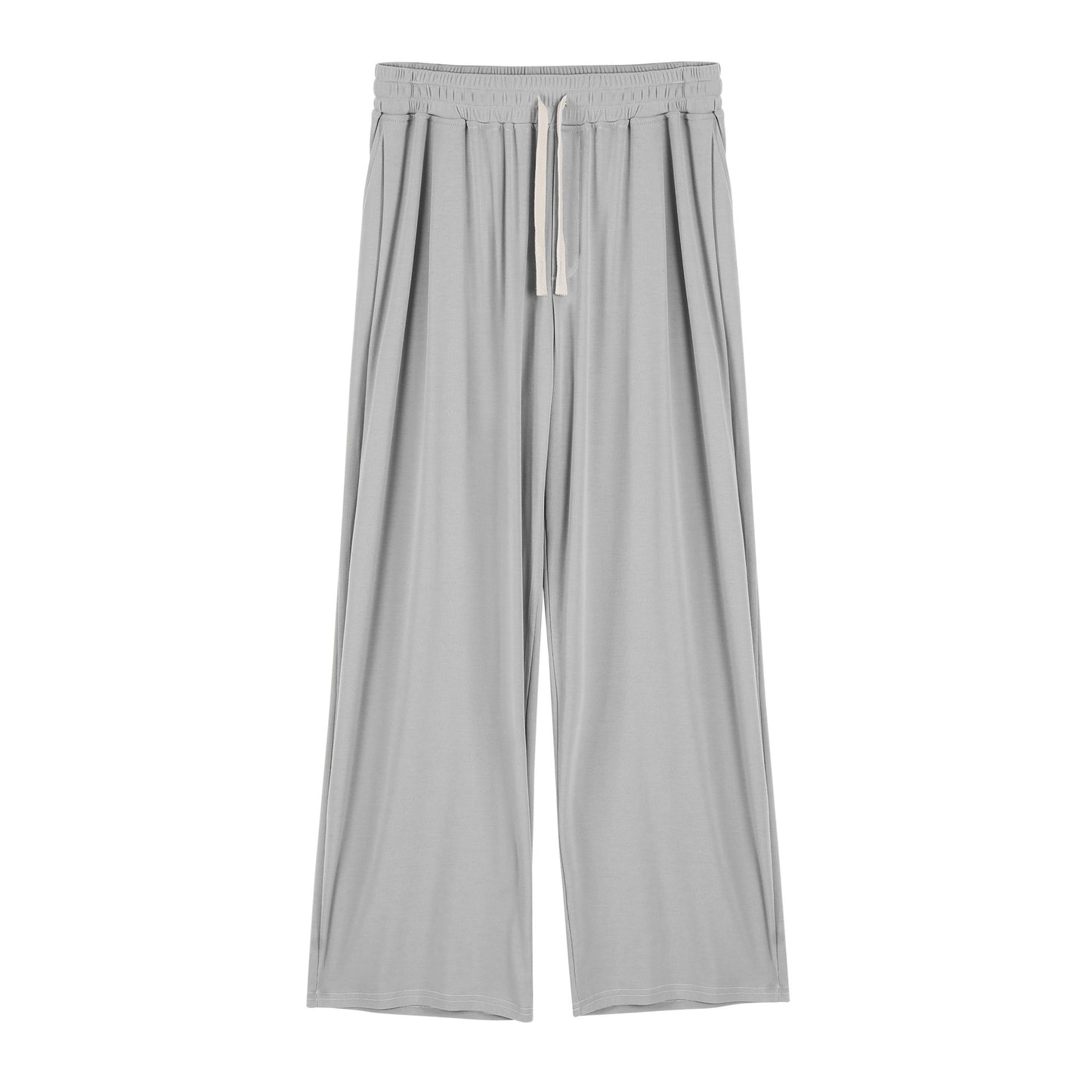 Men's Draping Casual Wide-leg Pants Gray - D&A