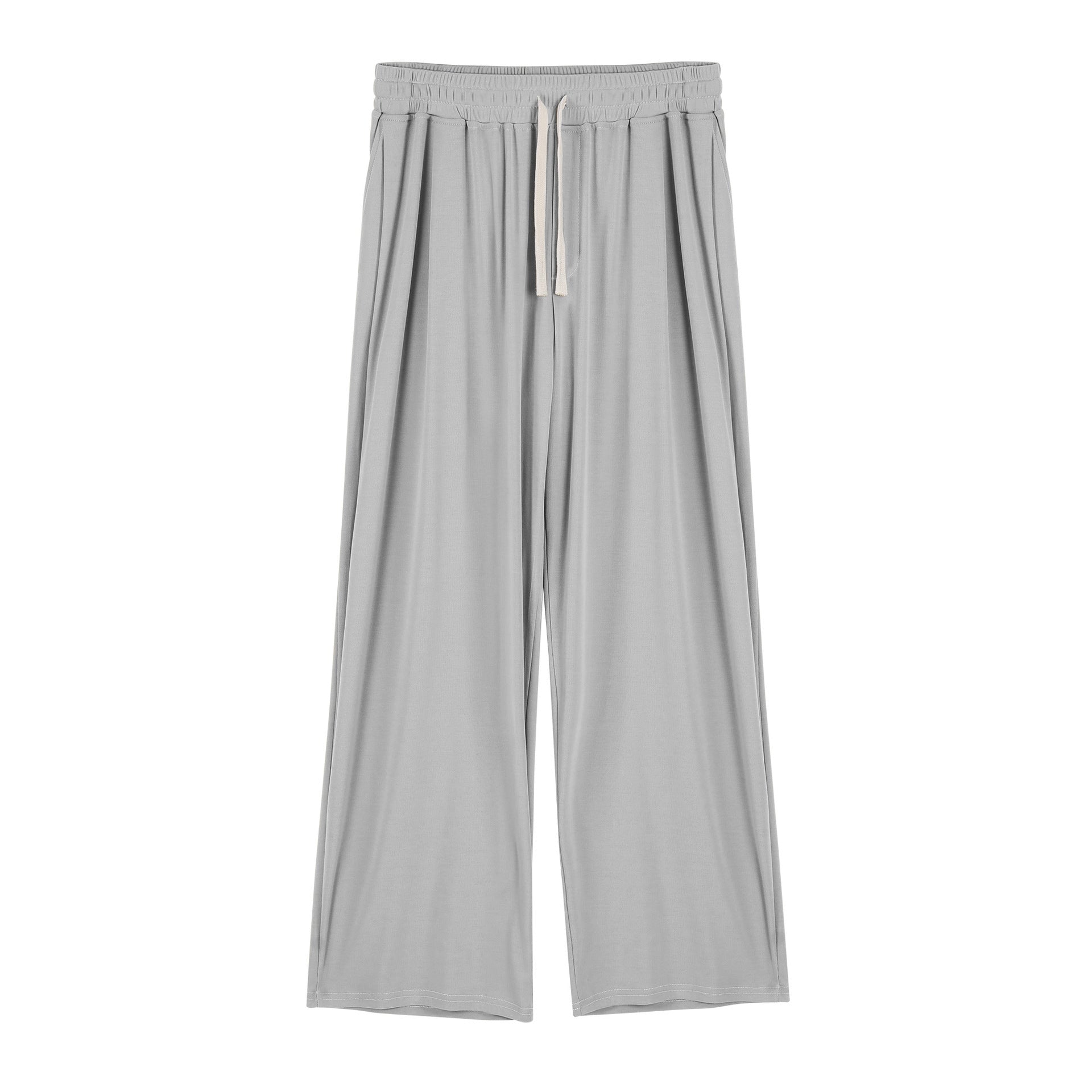 Men's Draping Casual Wide-leg Pants Gray - D&A