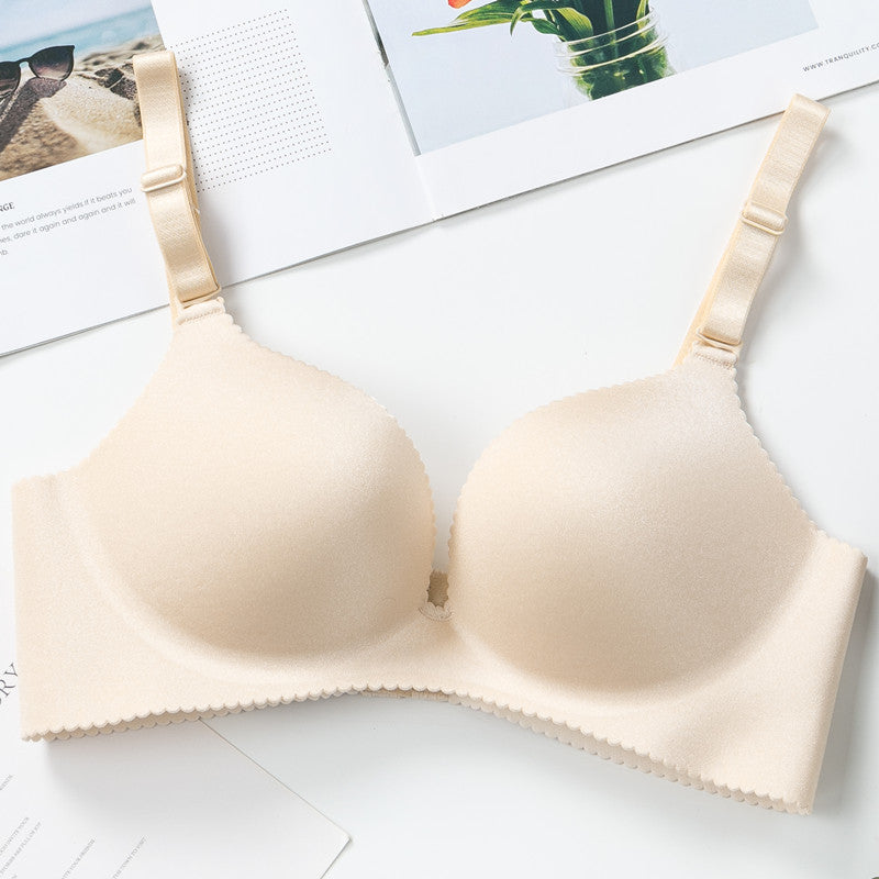 Women's Bra Girls' Sports Bra Without Steel Ring Skin colour - D&A