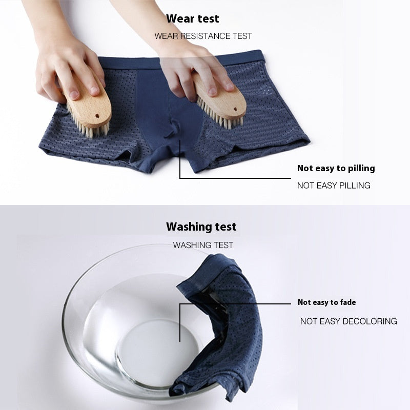 Ice Silk Men's Shorts Head Plus Size Boxer Briefs - D&A