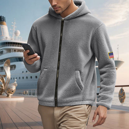 Zipper Hooded Sweatshirt Loose Double-sided Bejirog Sweater Dark Gray - D&A