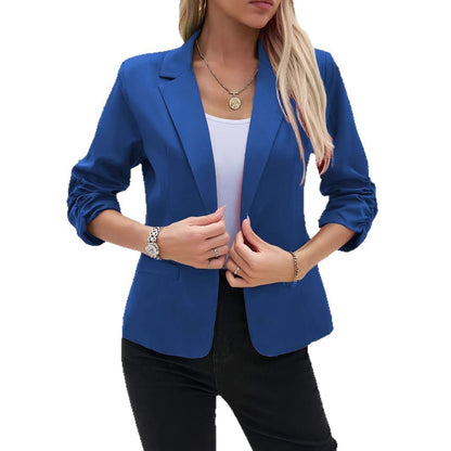 Women's Business Suit Jacket 34 Sleeve Business Casual Jacket - D&A