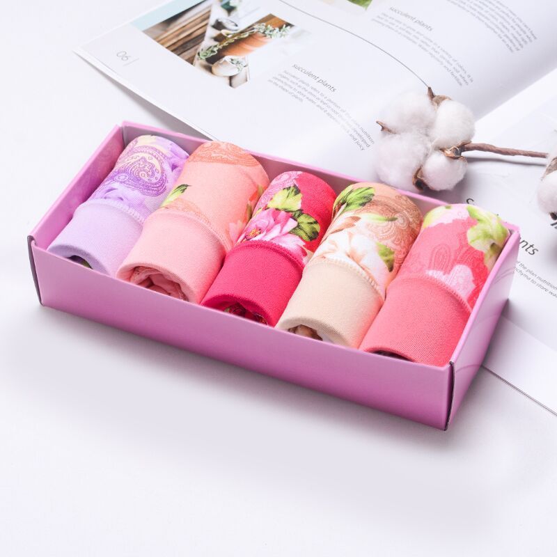 Modal Underwear For Women Mid-waist Cotton 5 Pieces J Group - D&A