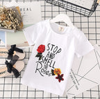 Kids Clothes White T-shirt Denim Skirt 2pcs Girls Suits - D&A