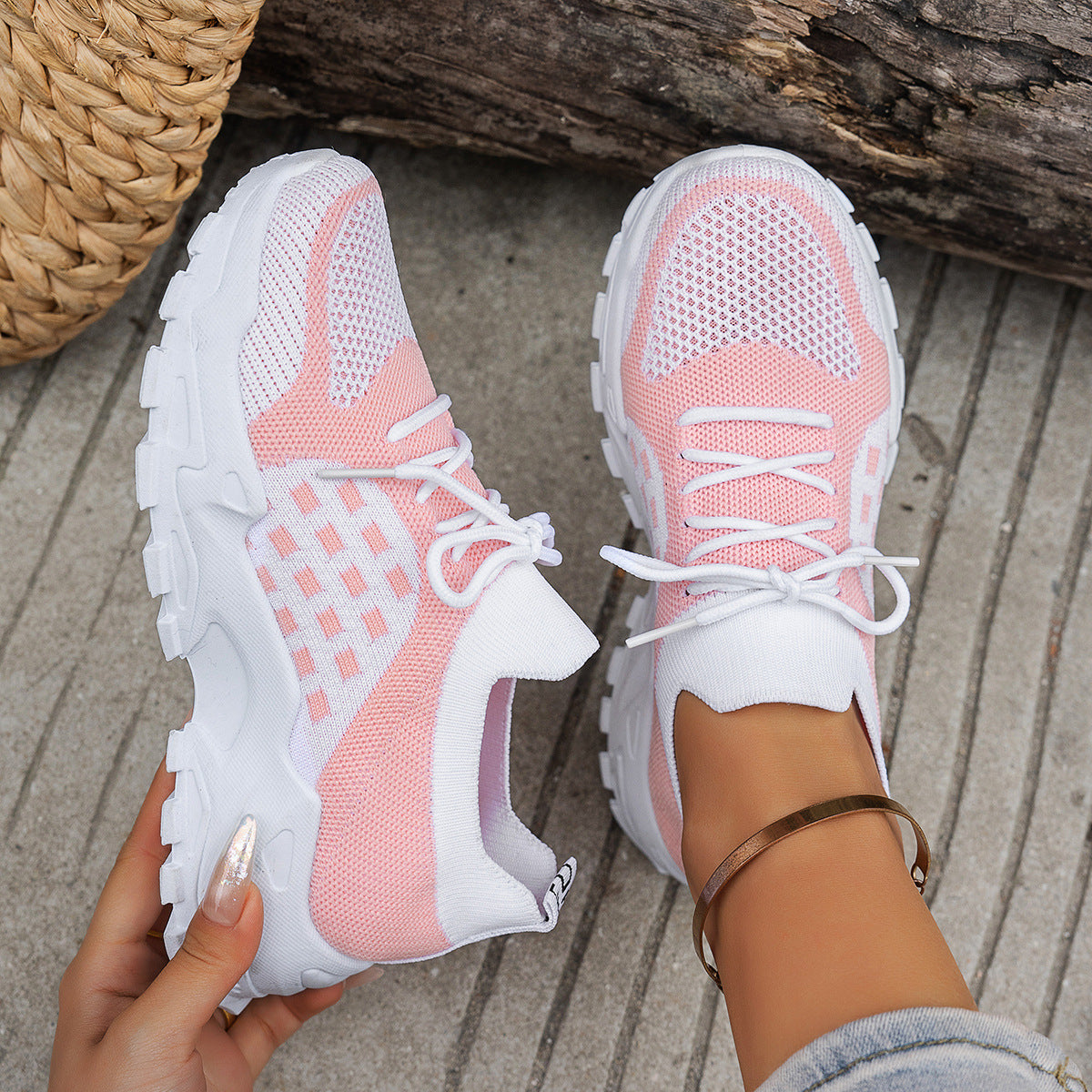 Fashion All-match Sneaker Platform Casual Casual And Comfortable Light Pink - D&A