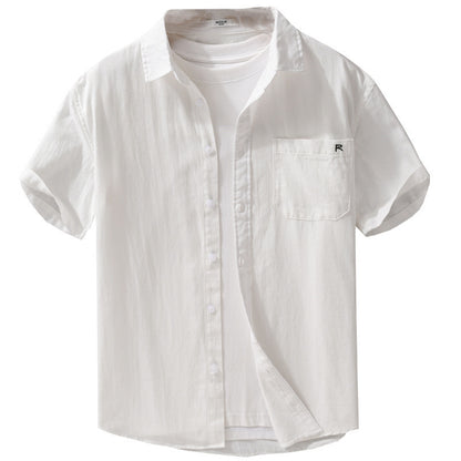 Summer Menswear Simple All-matching Short-sleeved Shirt - D&A