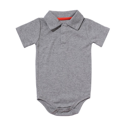 Lapel baby onesies Grey - D&A