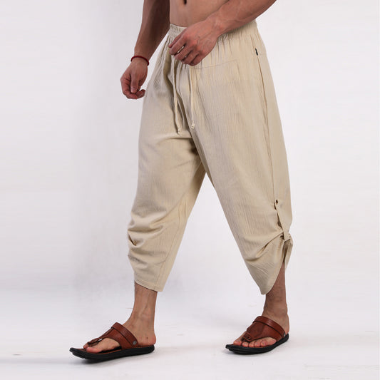 Cotton And Linen Casual Eighth Pants - D&A