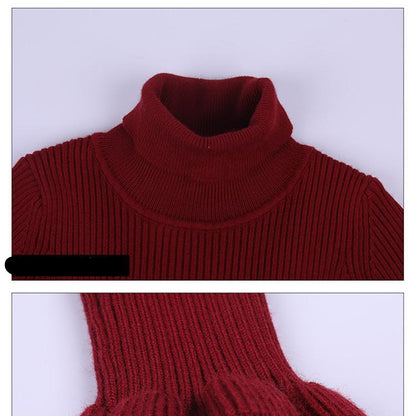 Girls' dresses in big kids knitting - D&A