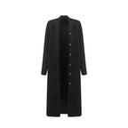 Long Below The Knee Trendy Solid Color Women's Trench Coat - D&A