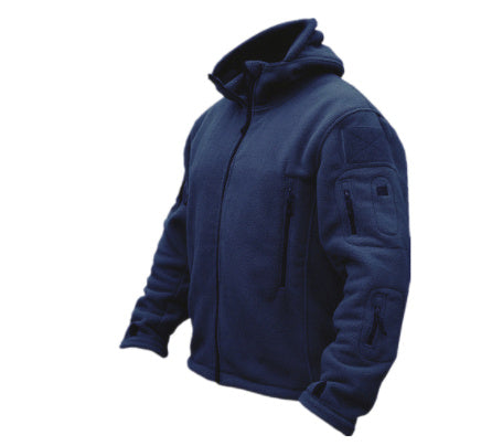 Military Jackets Tactical Jacket For Men Warm Hooded Hike Navy blue - D&A