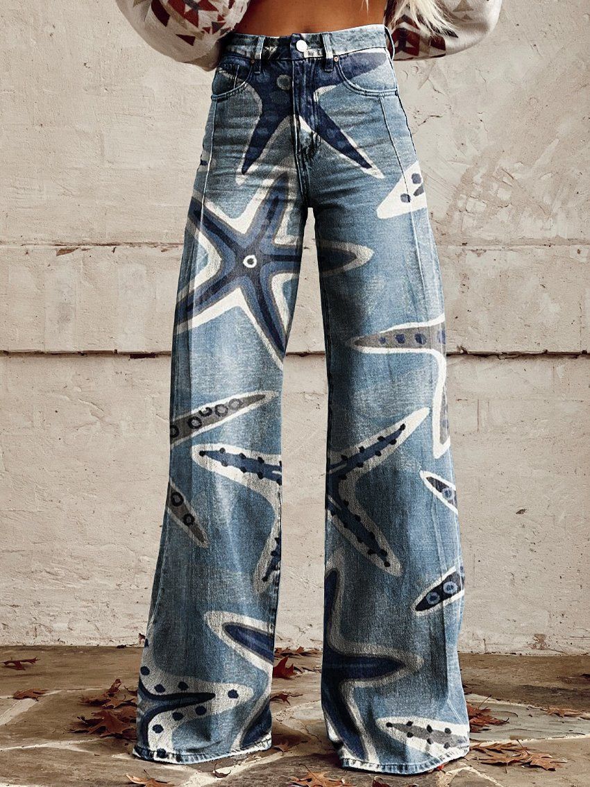 Hot Selling Plus Size Women's Casual Pants Thin Imitation Jeans J - D&A