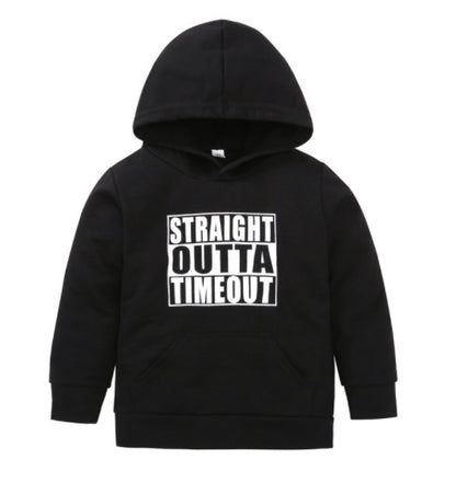 Children's hooded sweater letter top - D&A