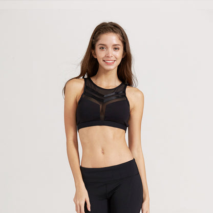Shockproof splicing sports bra - D&A