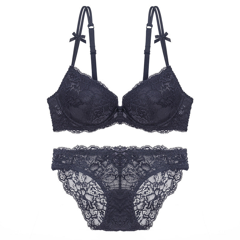 Lace Bra Set Black - D&A