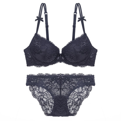 Lace Bra Set Black - D&A