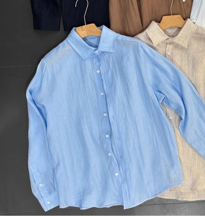 Men's Spring Long Sleeve Shirt Sky Blue - D&A