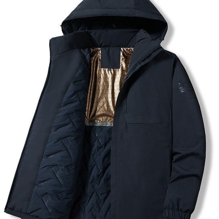 Autumn And Winter Outdoor Temperature Sensing Windproof Waterproof Jacket Blue Black - D&A