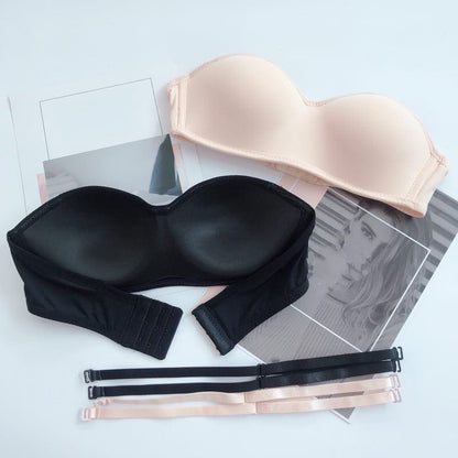 Gathered non-slip lingerie bra - D&A