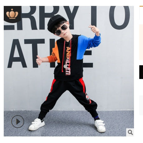 Boys spring suit new Korean children's clothing in the big boy boy long-sleeved sports two-piece suit tide clothes - D&A