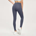 7A Antibacterial Cool Feeling Yoga Pants Outer Wear Pocket High Waist Hip Lift Sports Tights - D&A