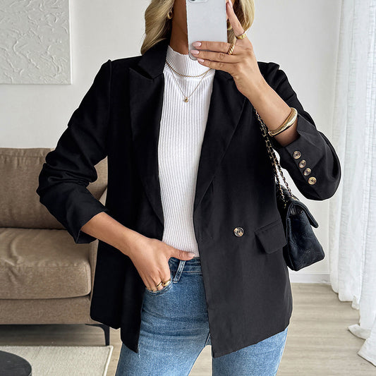 Women's Solid Color Fashion Concise Leisure Commute Suit Jacket - D&A