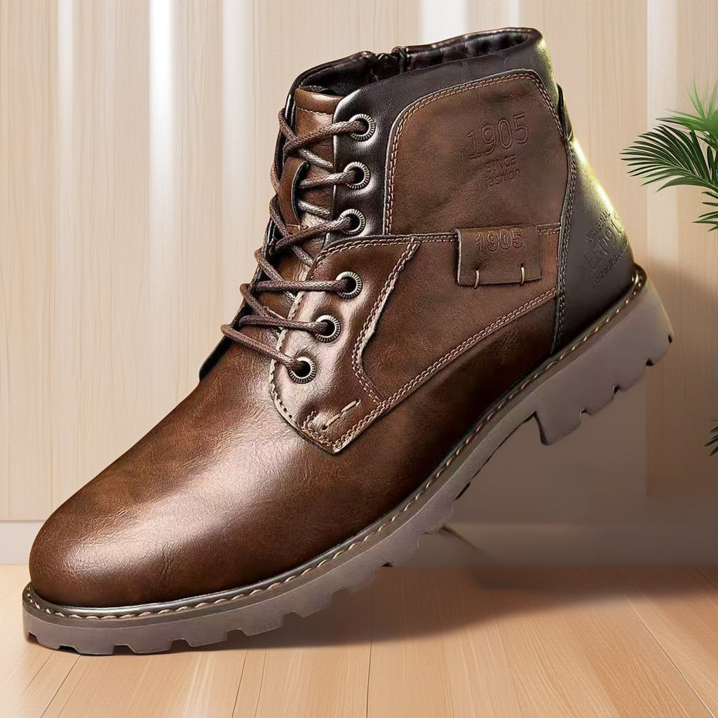 Male Martin Boots Leisure Plus Size Zip Ankle Boots - D&A