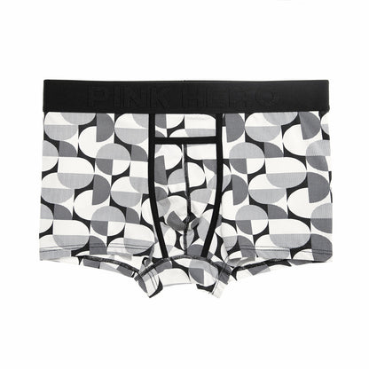 Men's Pocket Underwear Boxer Pure Cotton Digital Printing Soft And Colorfast Stylish Round - D&A