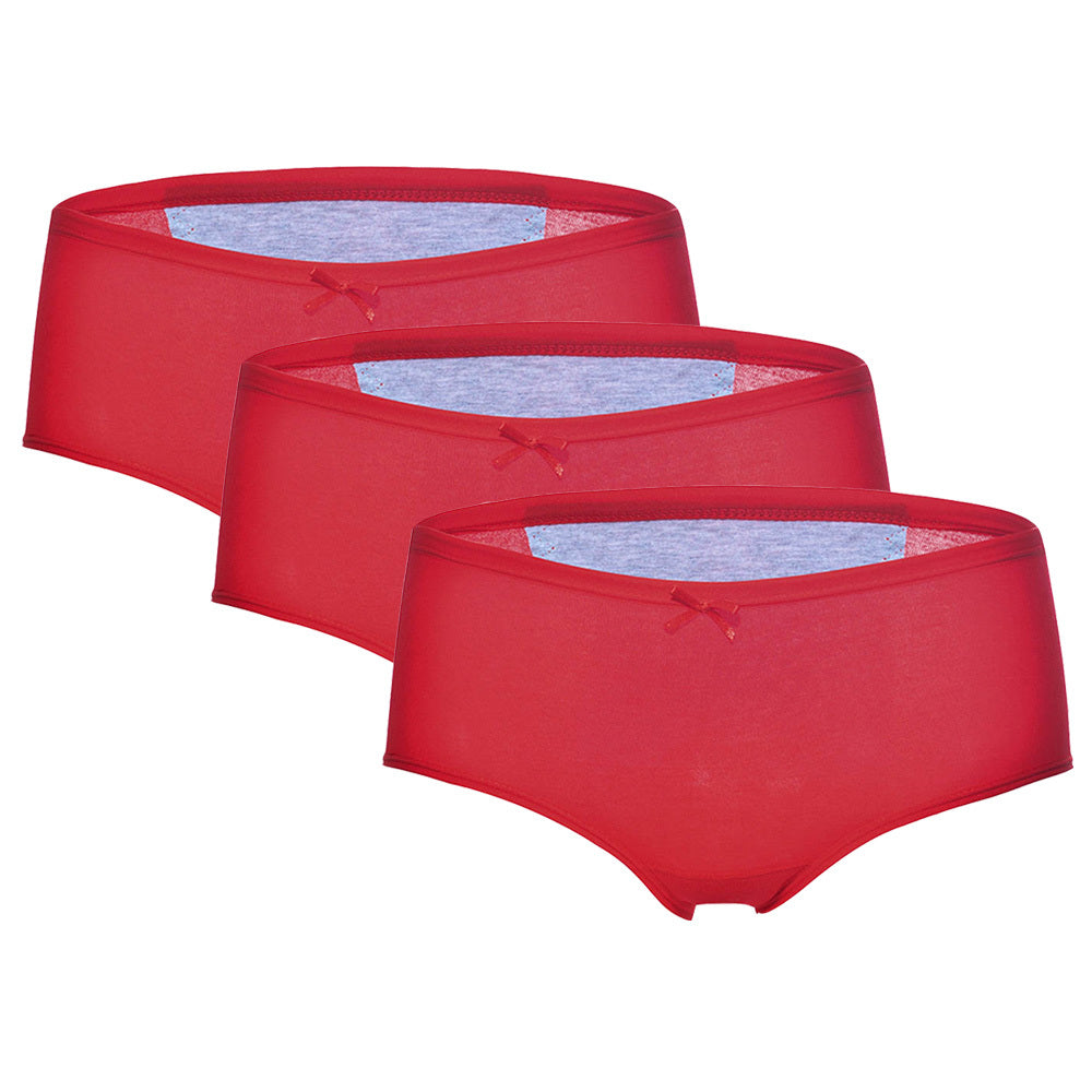 3Pcs Pack Menstrual Panties Women Underwear Red 3pcs - D&A