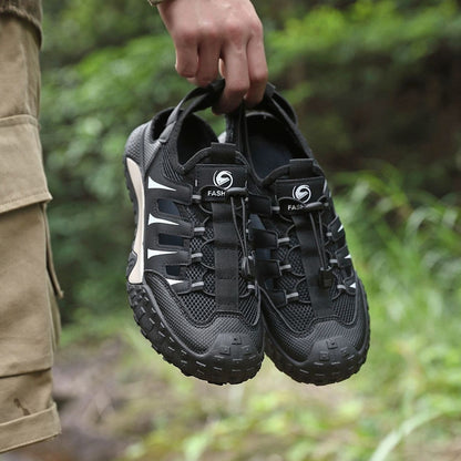 Outdoor Sports Upstream Dry Breathable Large Hole Mesh Surface Shoes - D&A