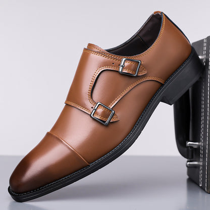 Leather Shoes Men's Business Shoes Oxford - D&A