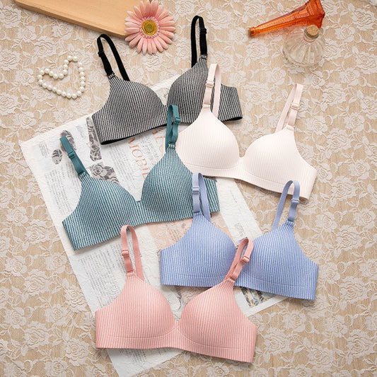 Non-wired Bra One-piece Seamless Gather Small Bra - D&A
