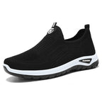 Men's Breathable Casual Shoes Middle-aged And Elderly Black - D&A