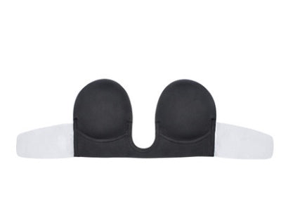 Adhesive Strapless Backless Bra Black bag C - D&A