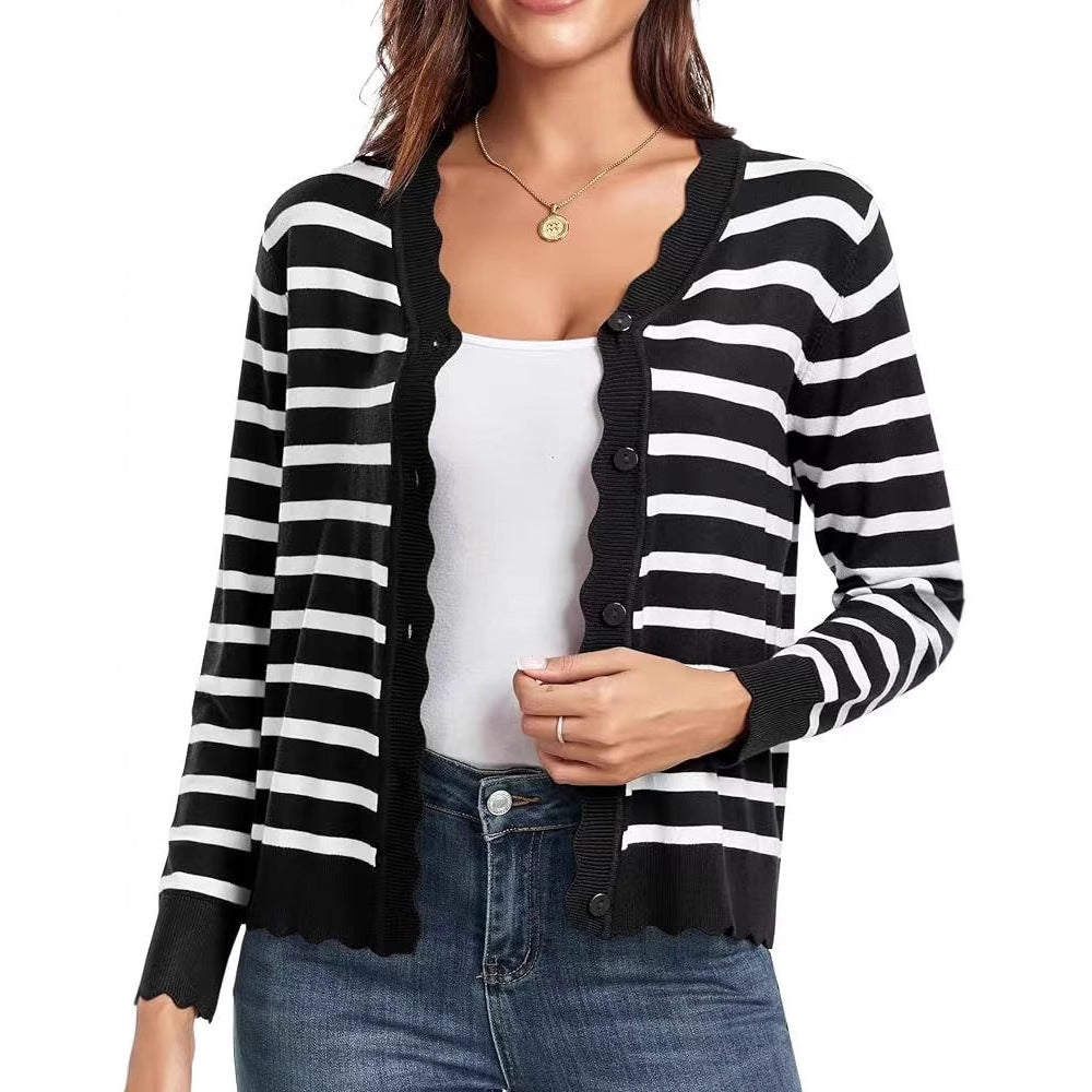 Fashion Short Knitted Cardigan Coat - D&A