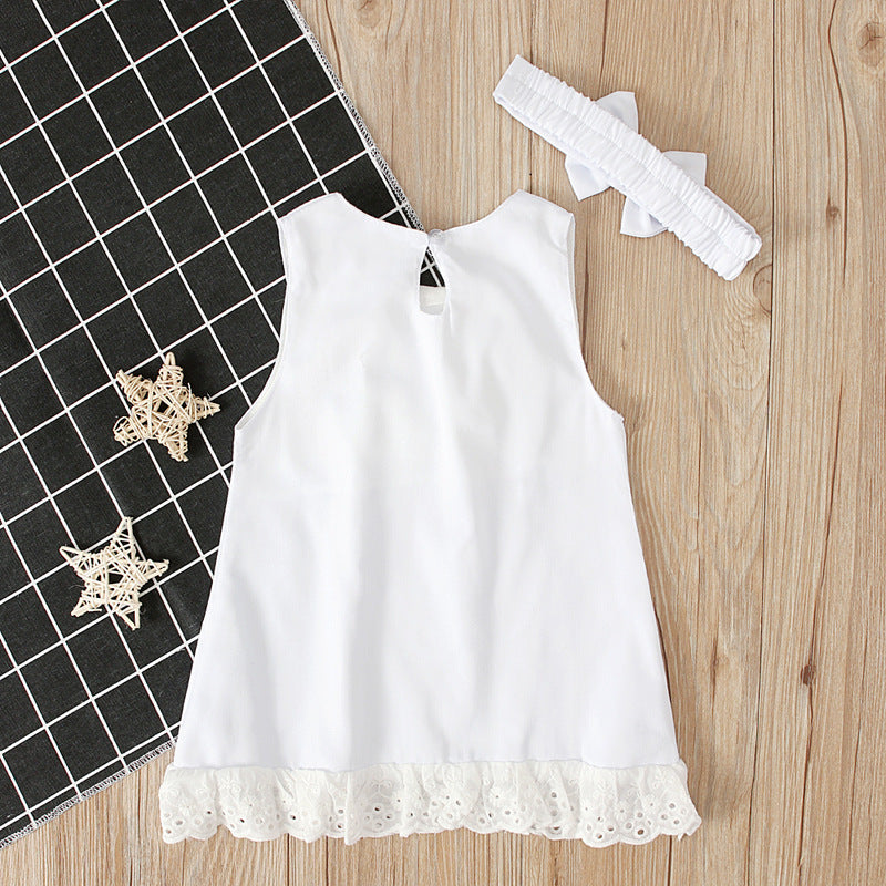 Girls baby sleeveless bow skirt - D&A